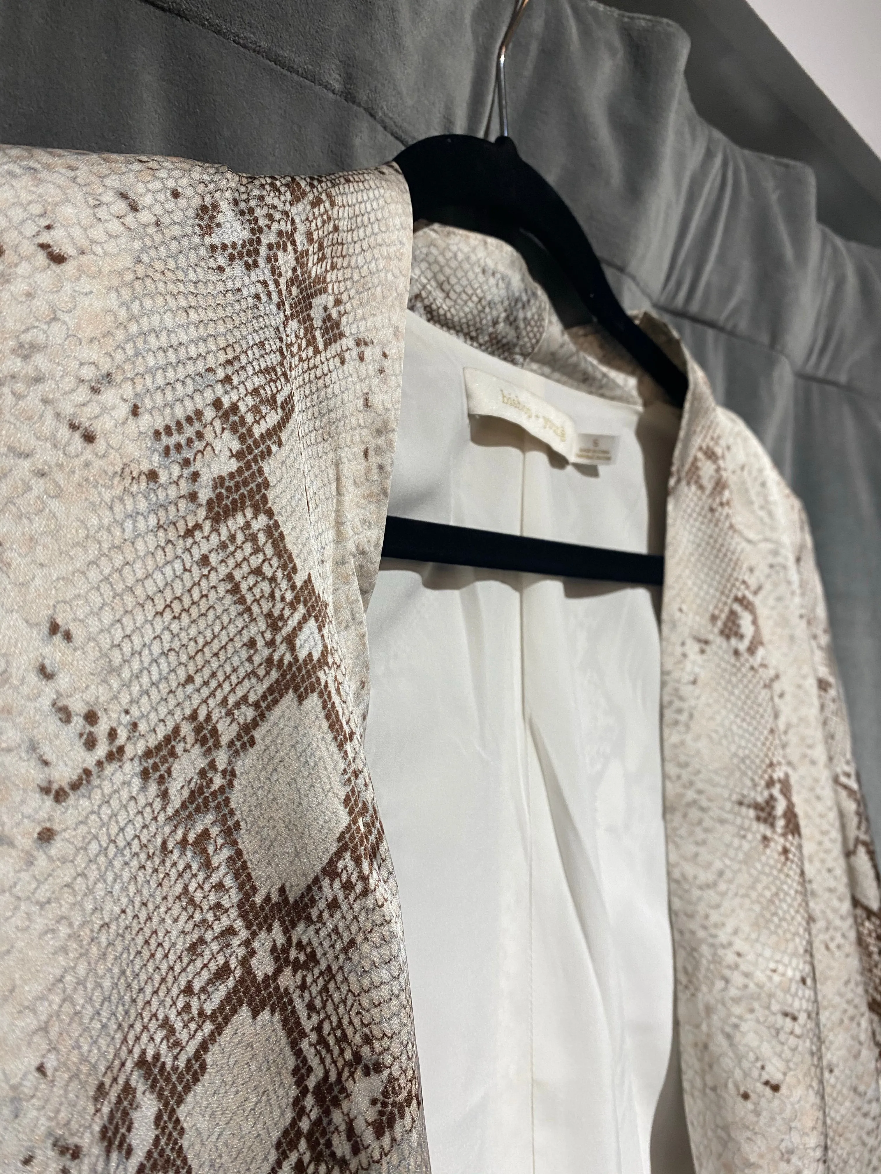 bishop   young snakeskin print blazer