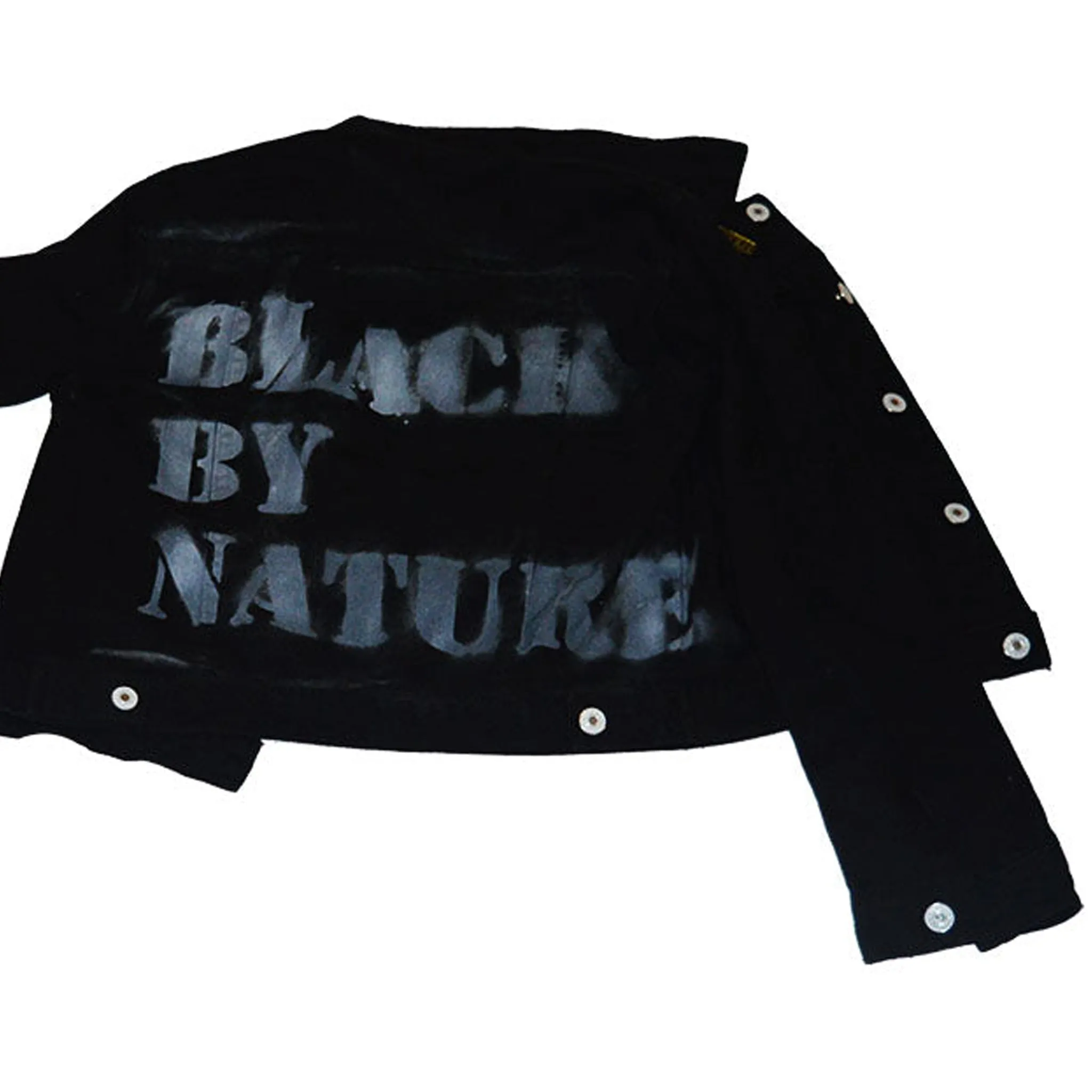 Black By Nature Custom Spray Paint Levi Denim Jacket