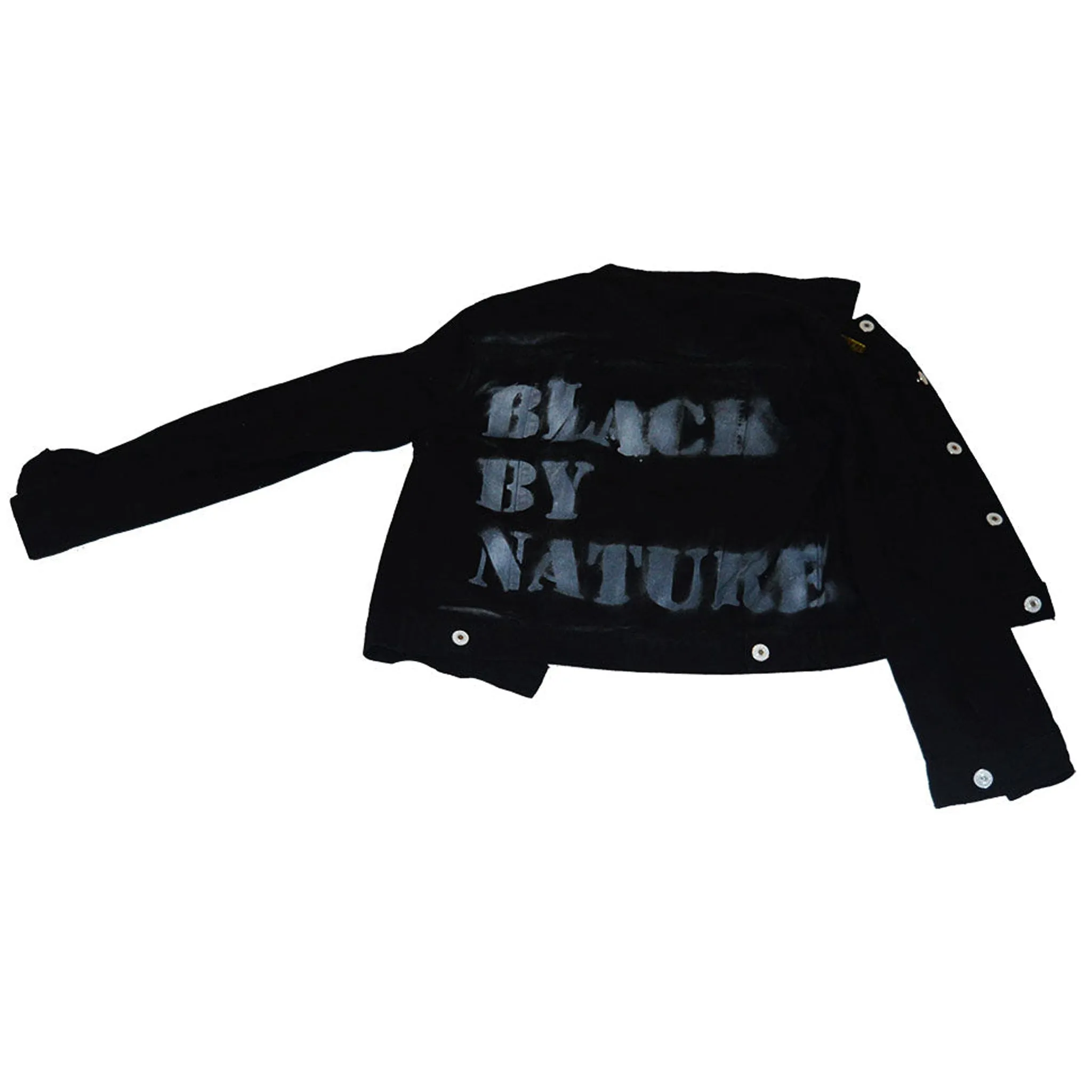 Black By Nature Custom Spray Paint Levi Denim Jacket