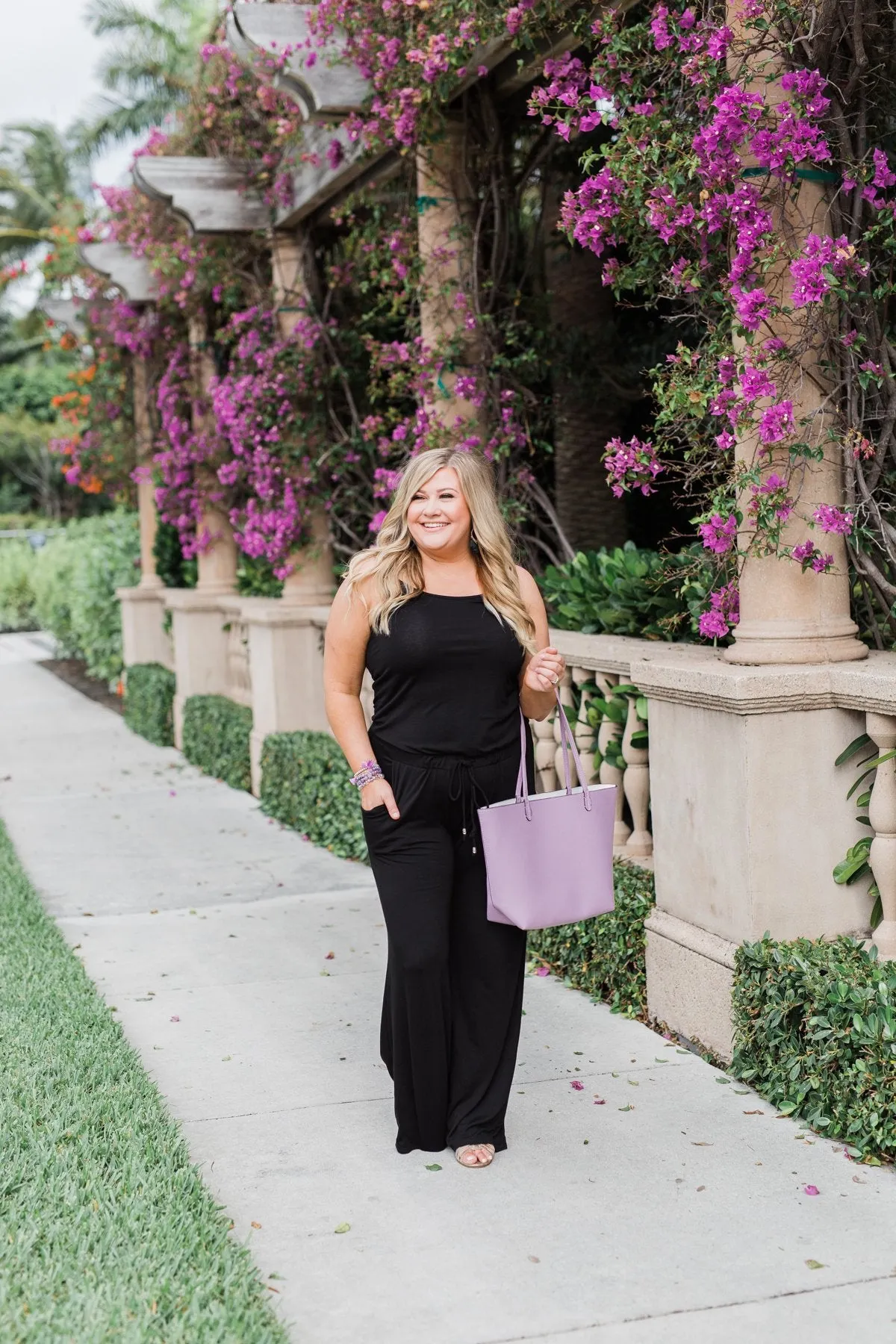 Black Drawstring Jumpsuit