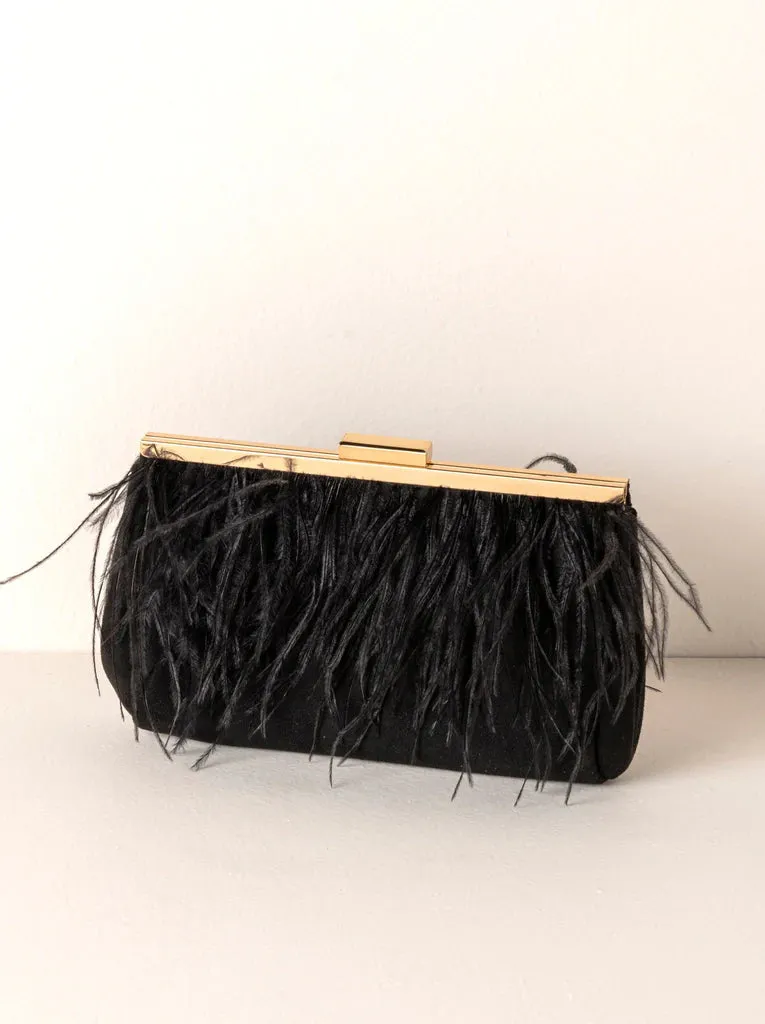 Black Filomena Holiday Clutch