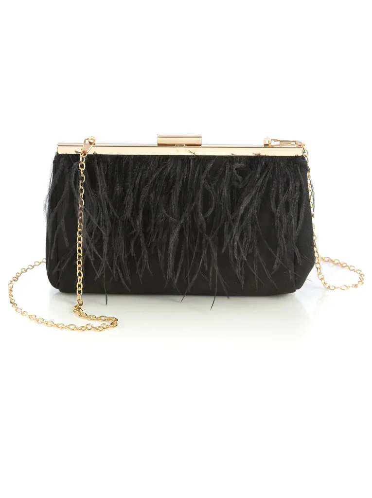 Black Filomena Holiday Clutch