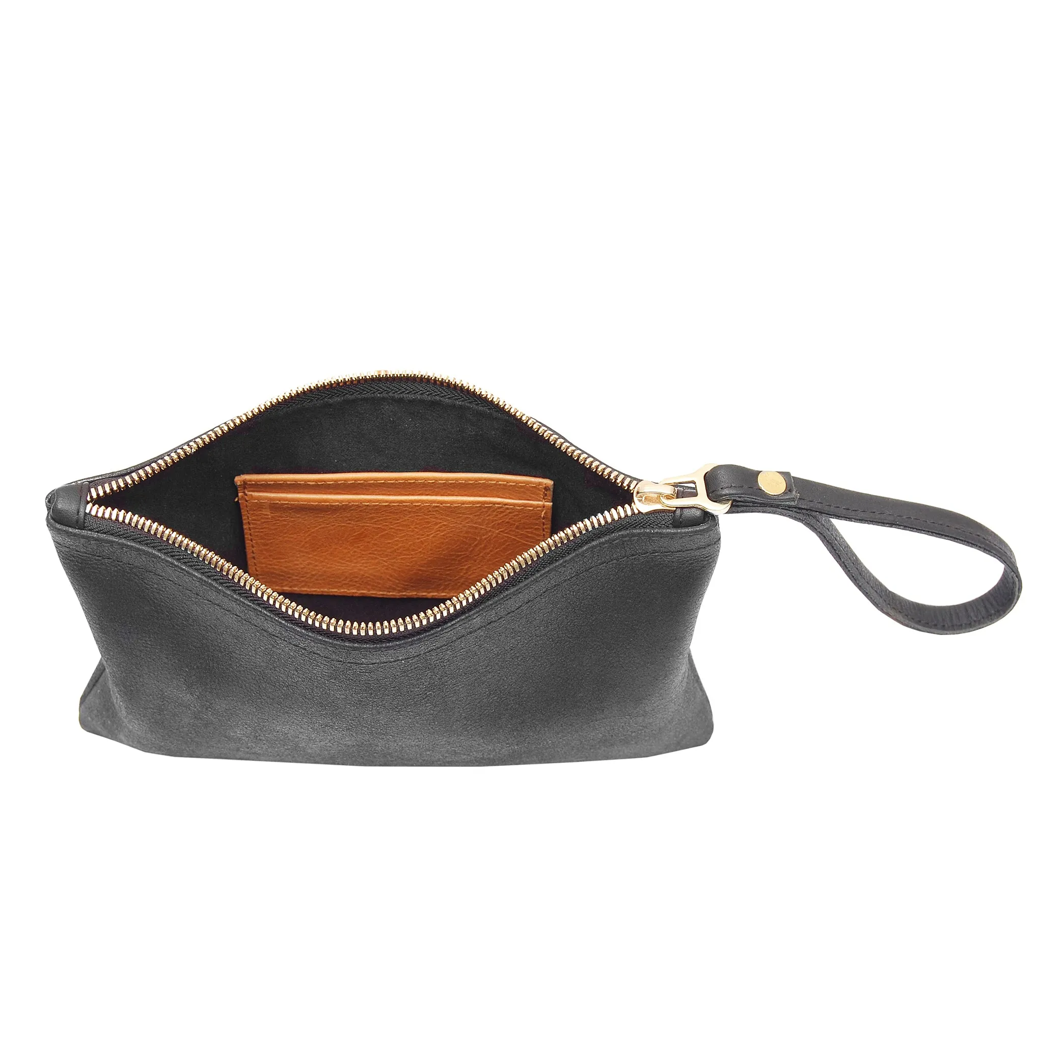 Black Leather Clutch