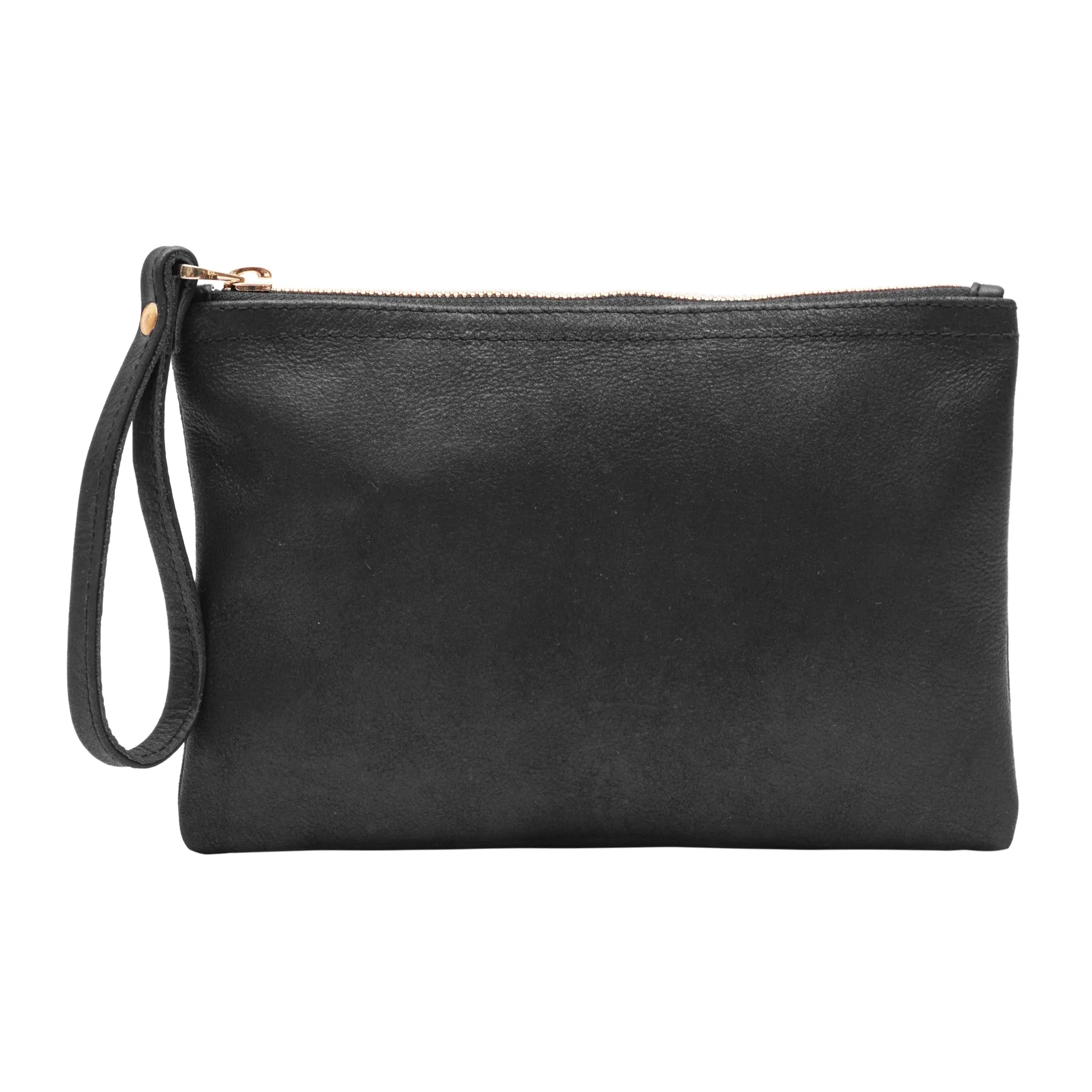 Black Leather Clutch