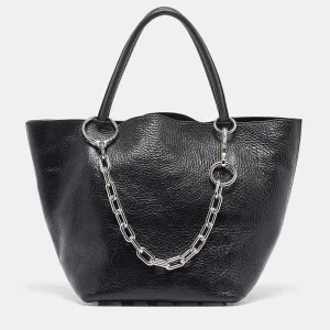 Black Leather Runway Roxy Bucket Bag