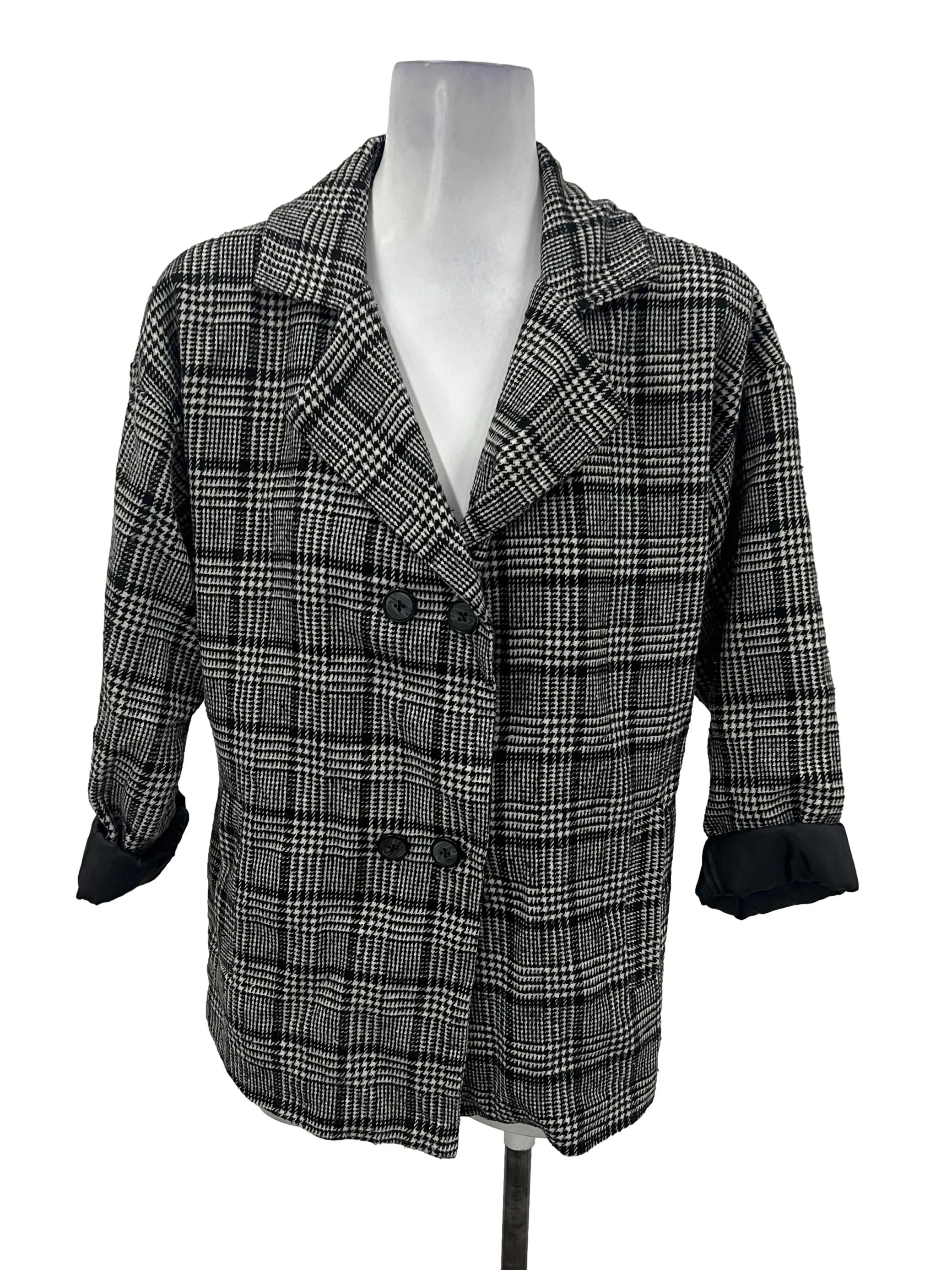 Black Plaid Blazer