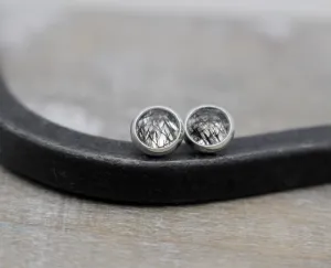 Black Rutilated Quartz Earrings -