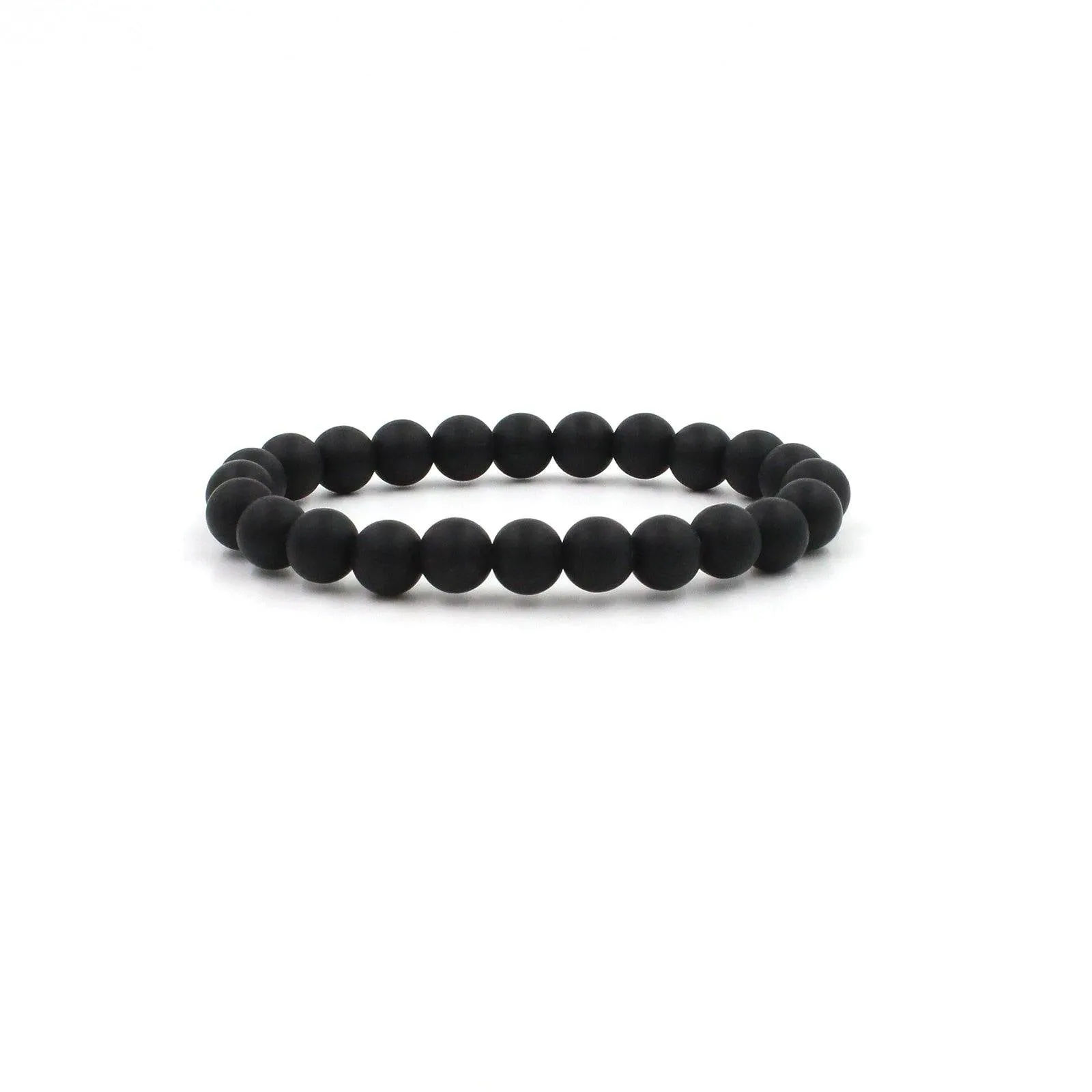 Black Silicon rubber 9MM bead bracelets