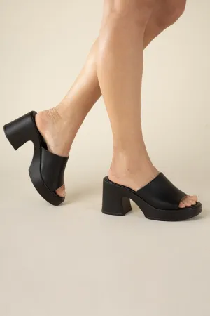Black Slide Mule
