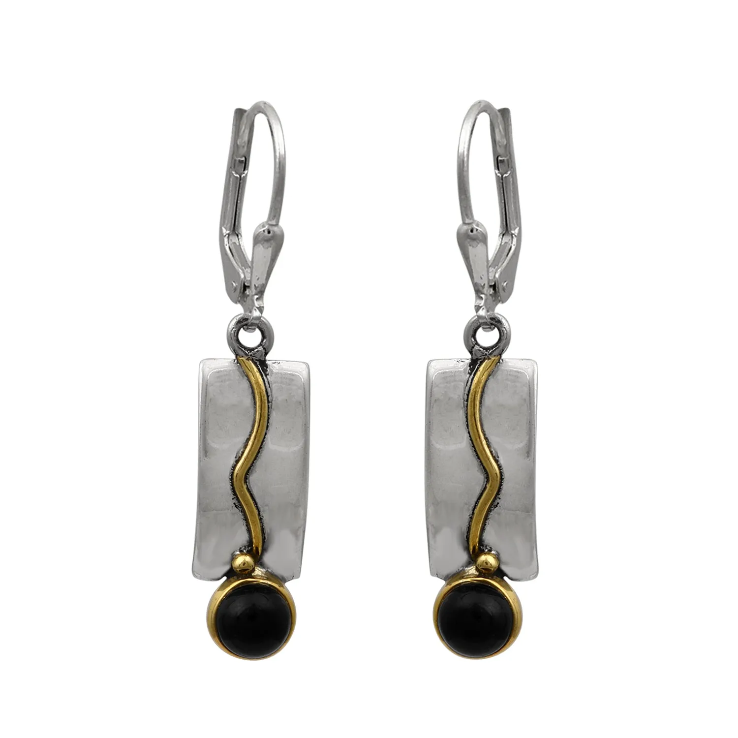 Black Spinel Handmade Dangle Earrings