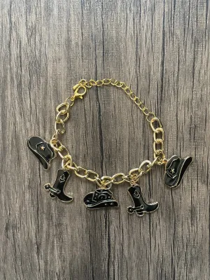 Black Western Charm Bracelet