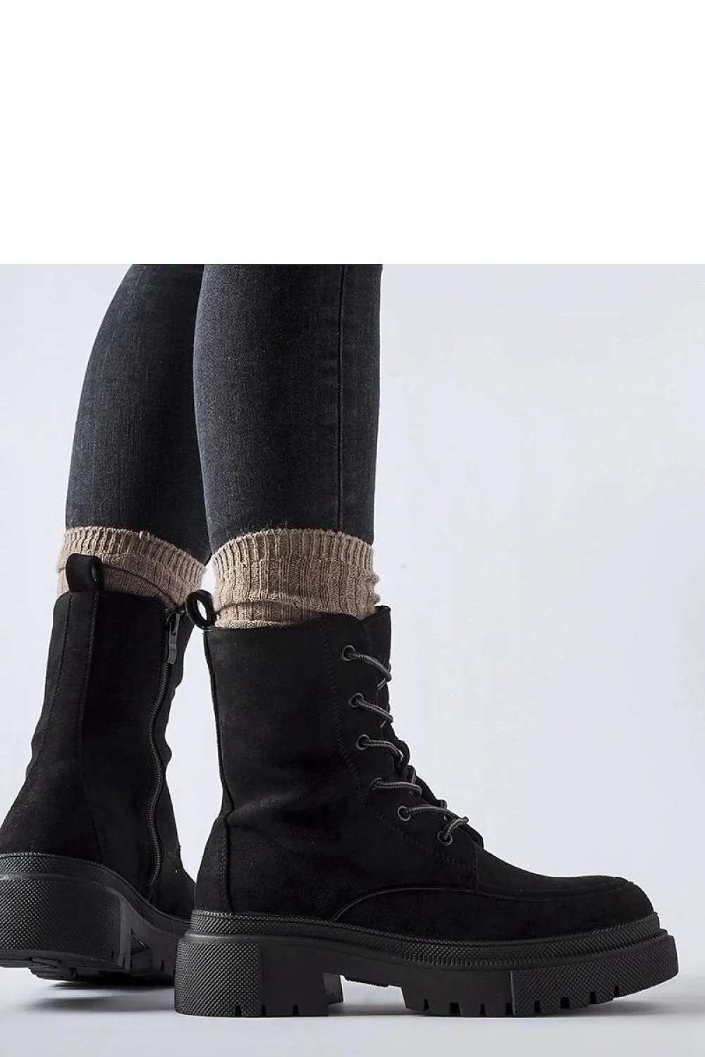 Black worker trapper boots