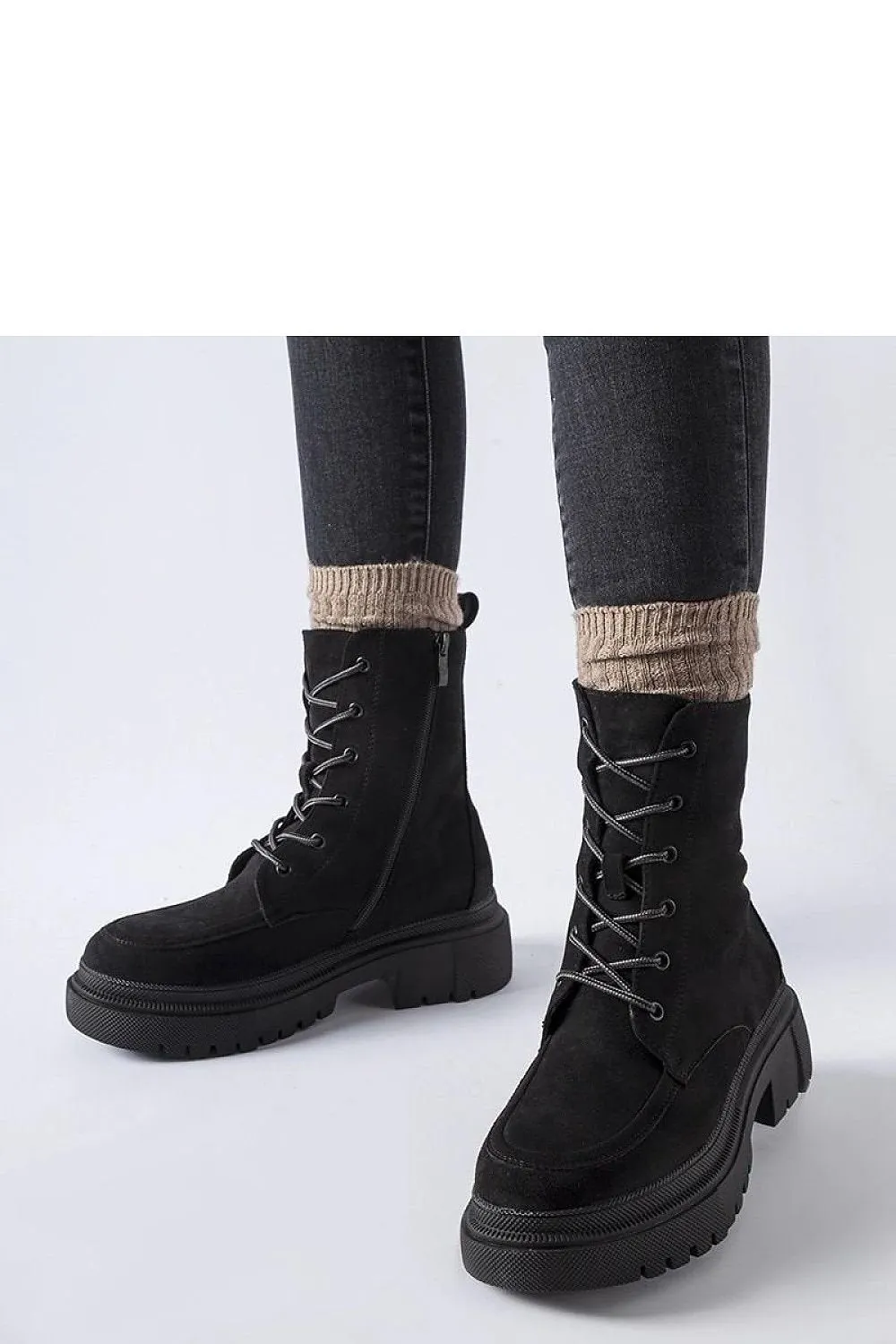 Black worker trapper boots