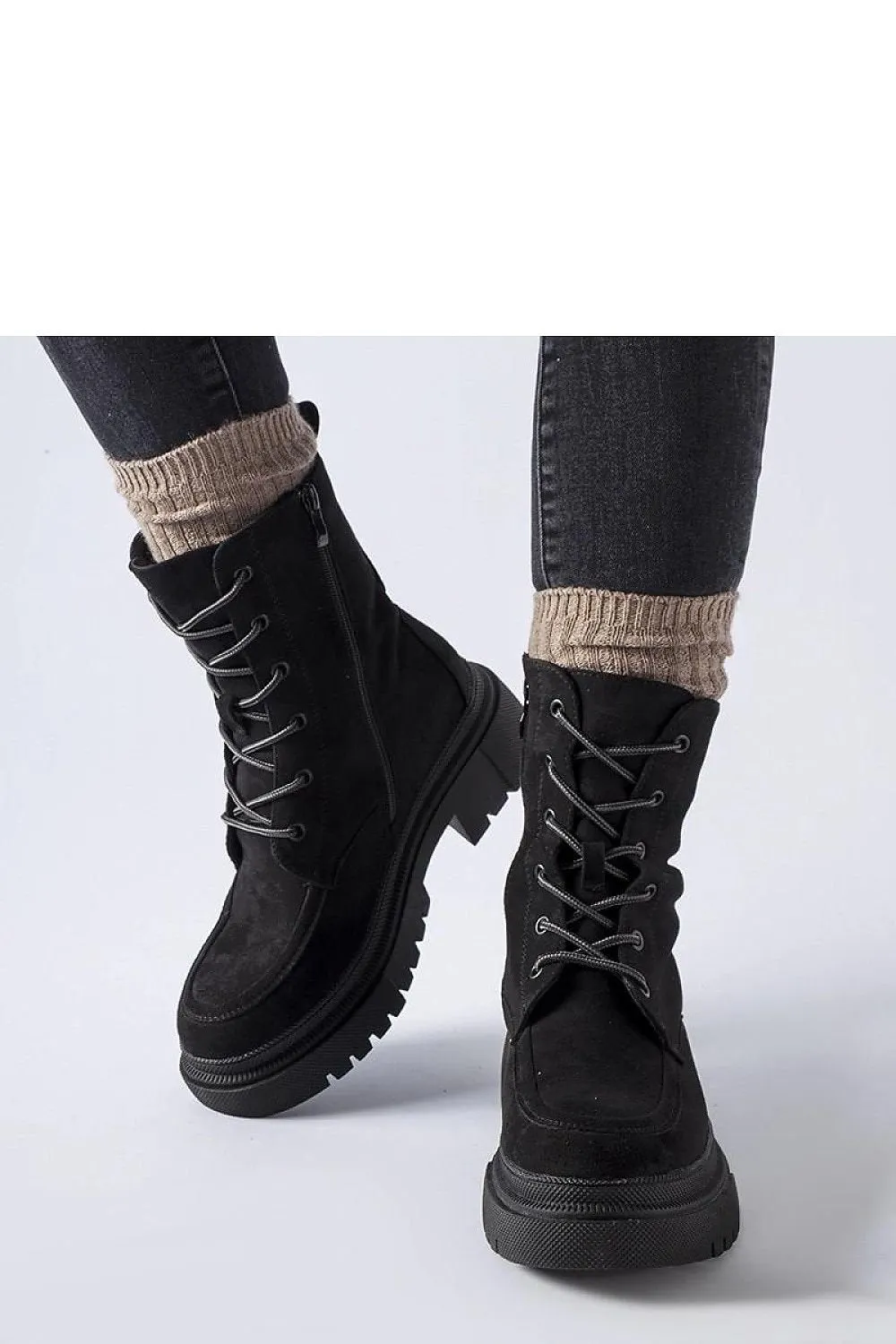 Black worker trapper boots