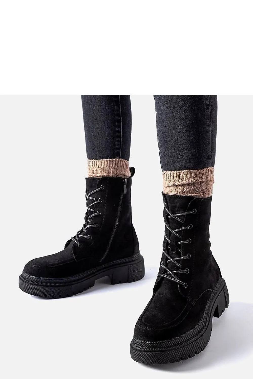 Black worker trapper boots