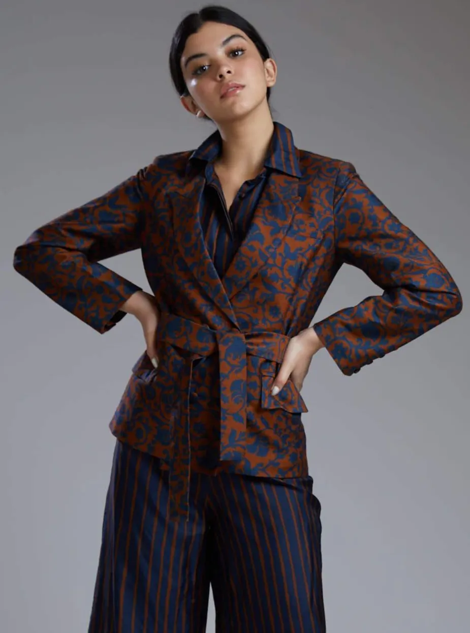 Blue & Brown Blazer
