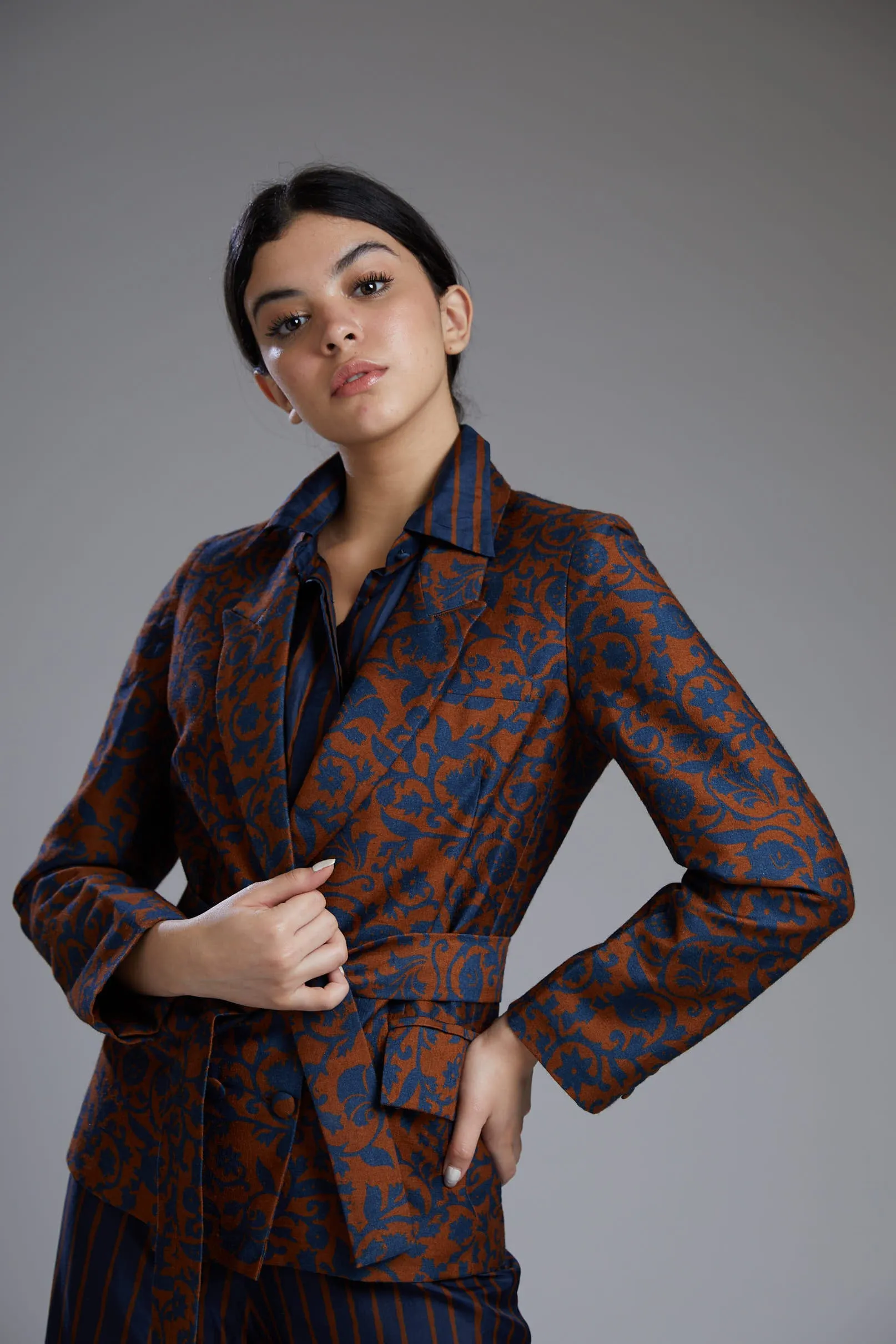 Blue & Brown Blazer