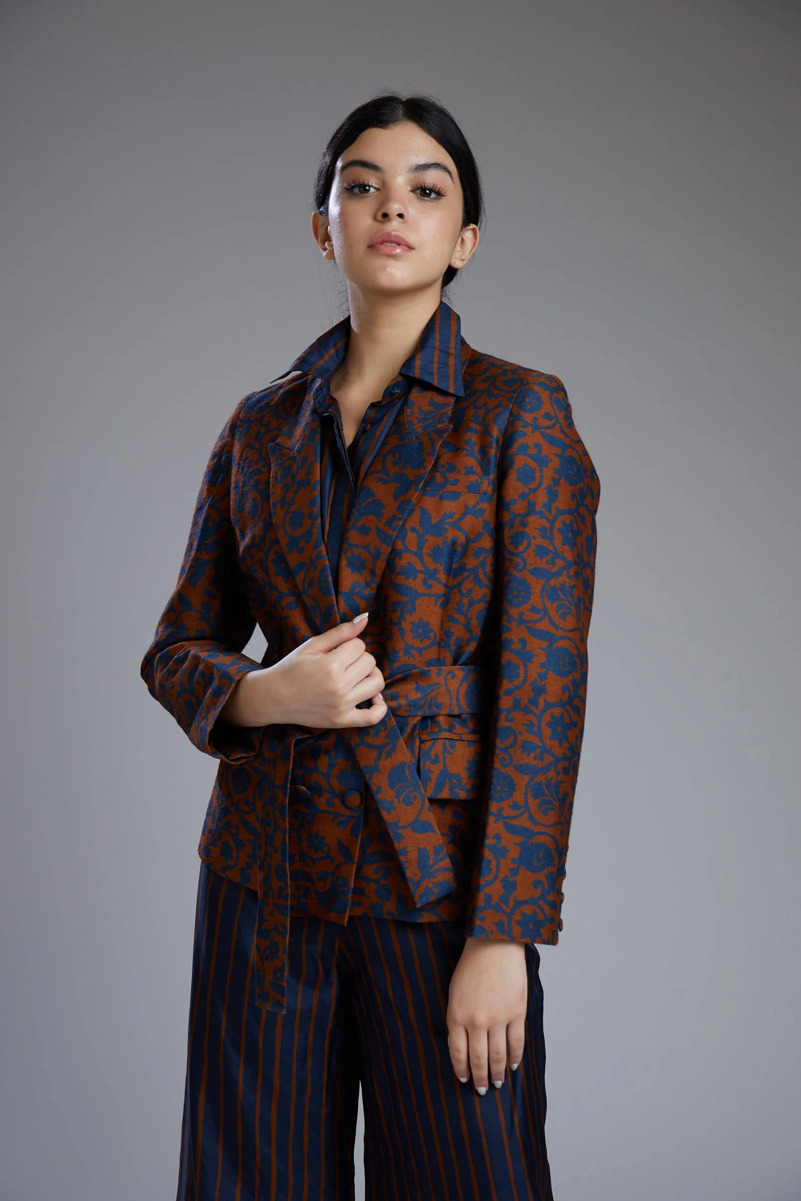 Blue & Brown Blazer