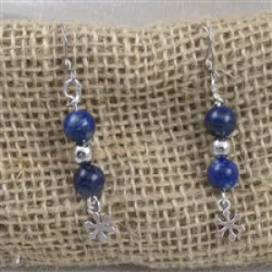 Blue Gemstone Drop Earrings