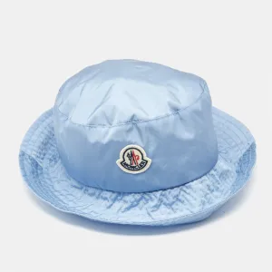 Blue Logo Applique Nylon Bucket Hat M