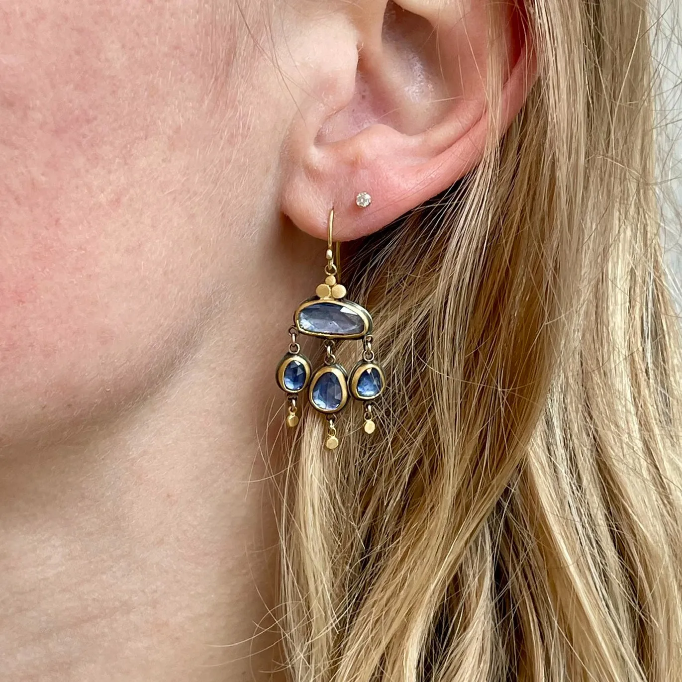 Blue Sapphire Chandelier Drops