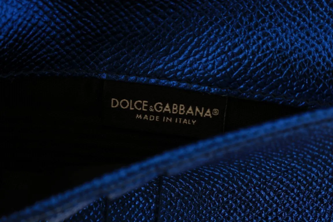 Blue Sicily VON Leather Clutch Bag