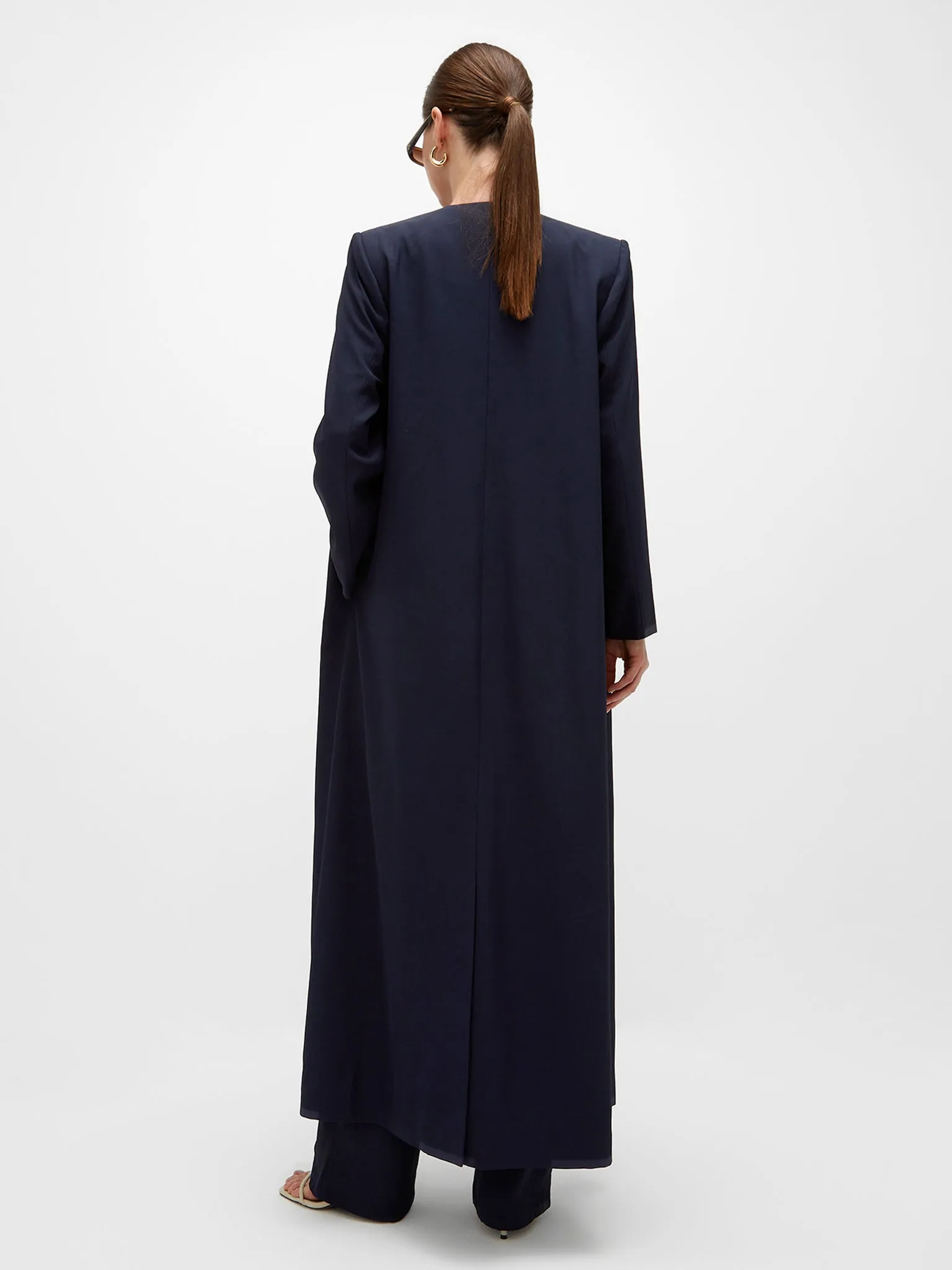 Bodour Long Jacket - Dark Blue