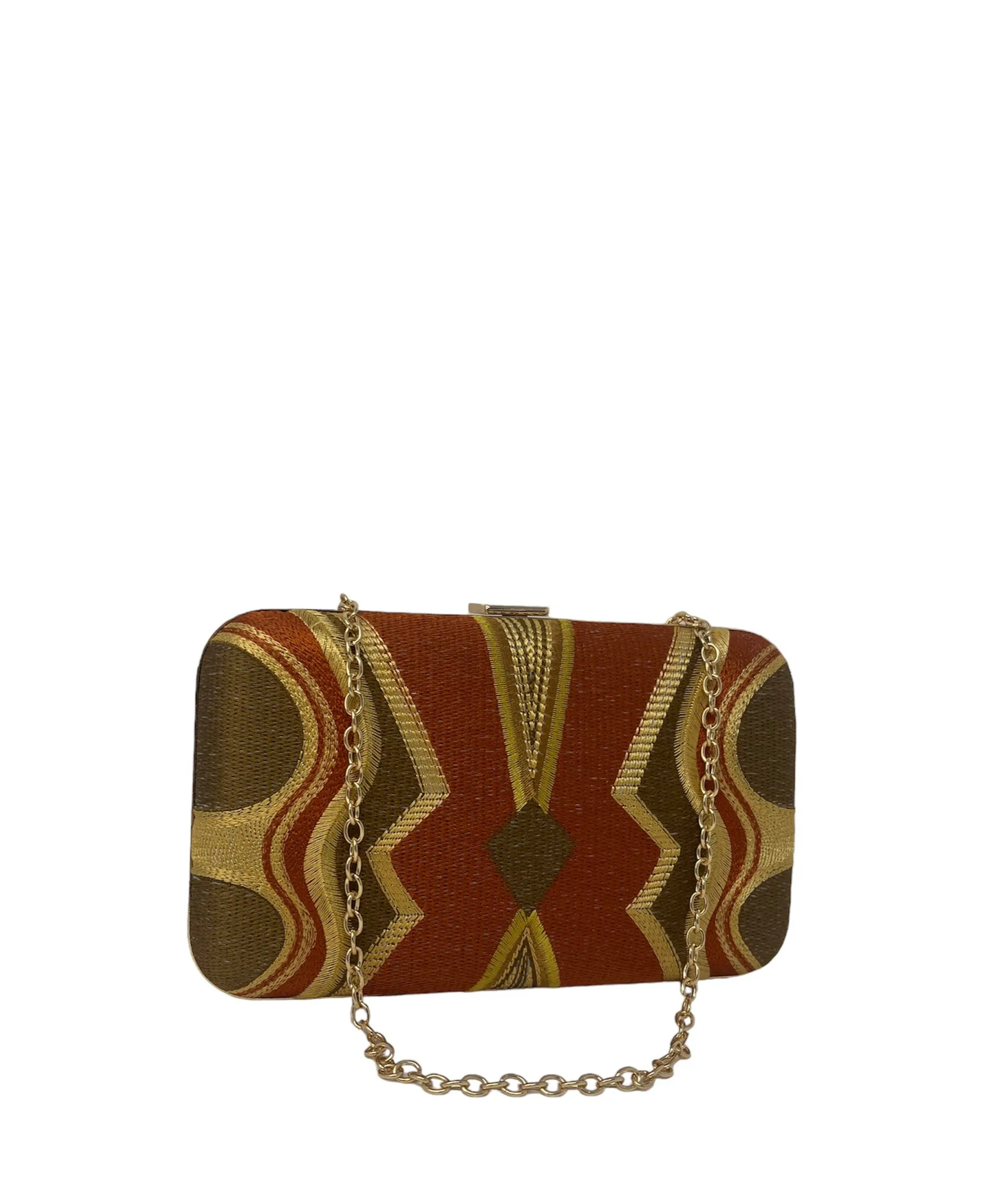 Brown Aztec Clutch
