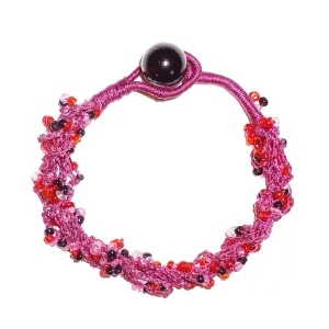 Burgundy Beaded Bracelet