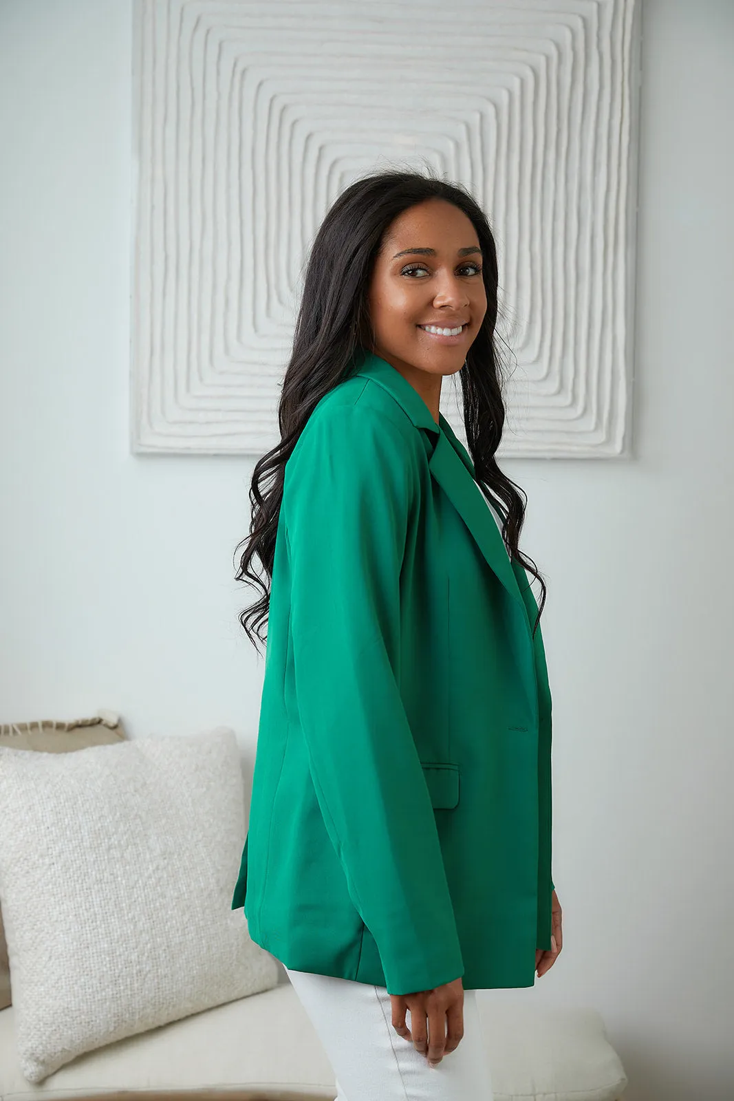 Business as Usual Blazer in Kelly Green