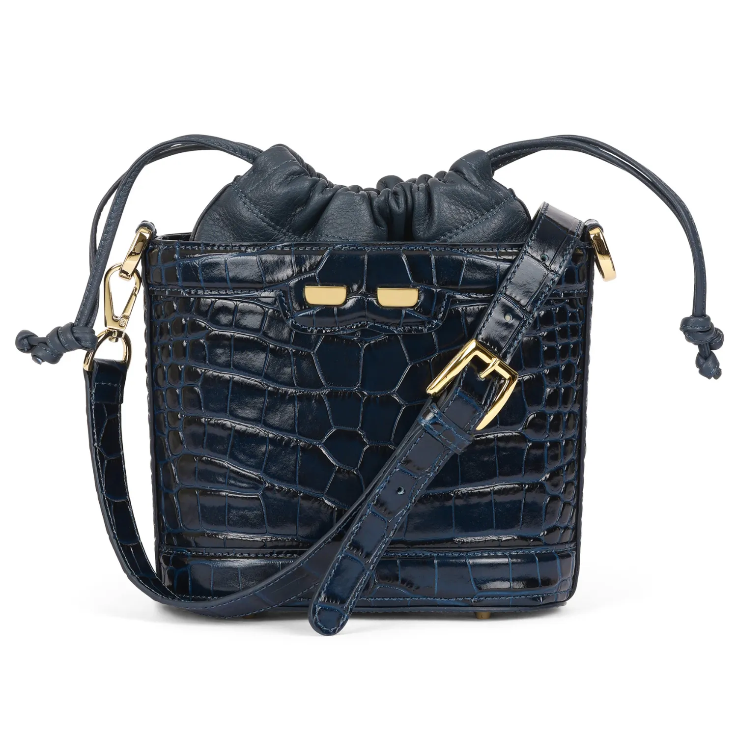Byrd Bucket in Navy Croc