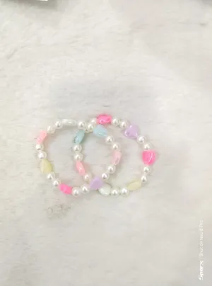 Candy Hearts Pearl Bracelet