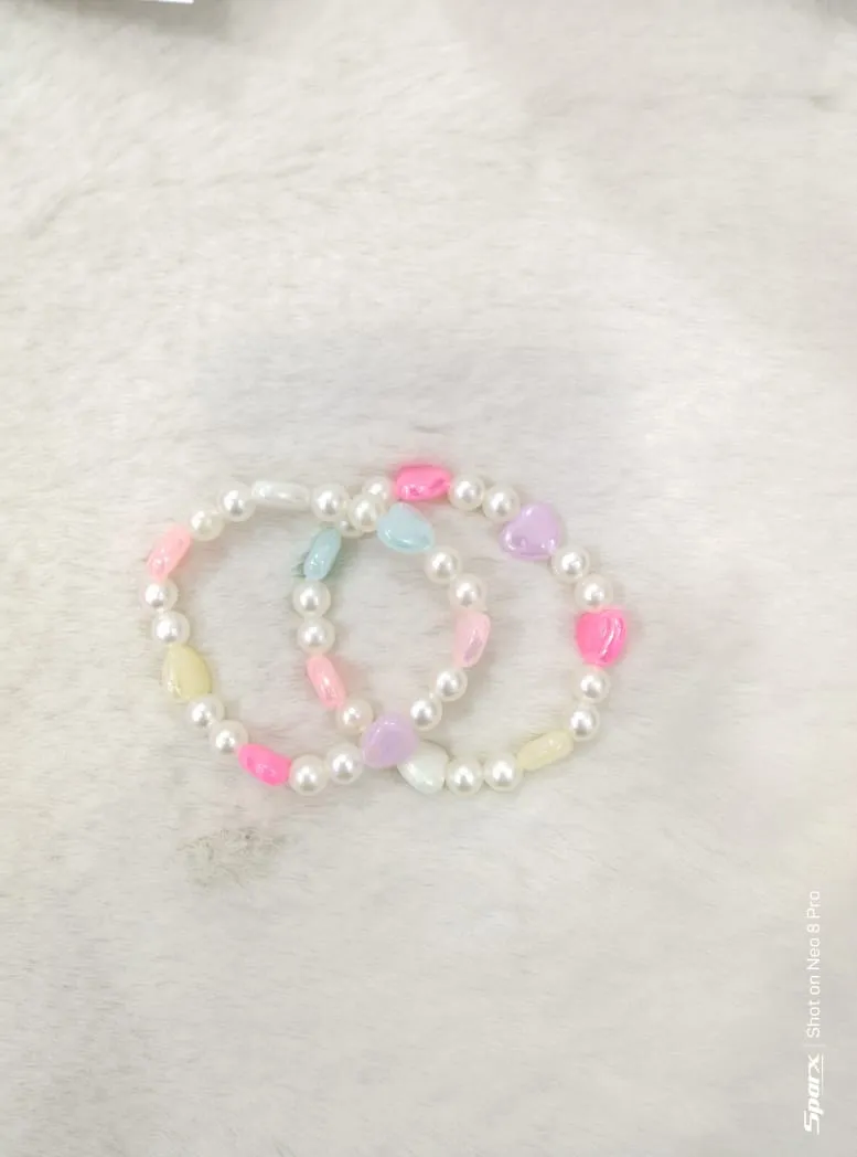 Candy Hearts Pearl Bracelet