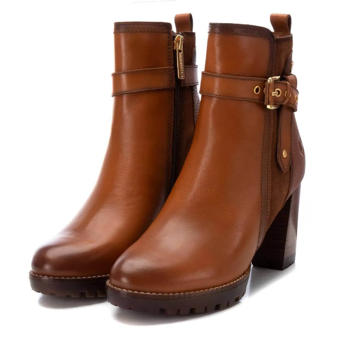Carmela Tan High Block Heel Boots