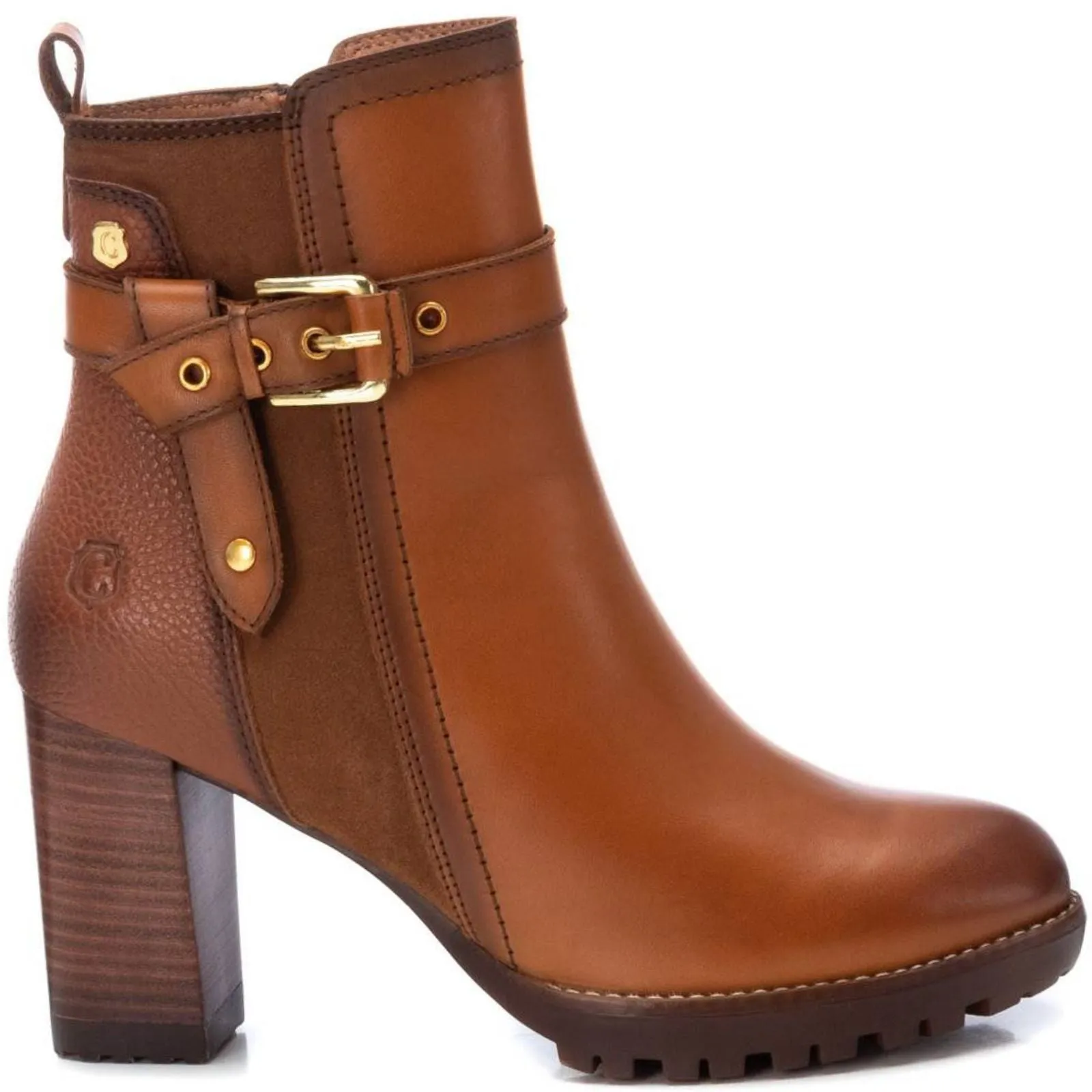 Carmela Tan High Block Heel Boots