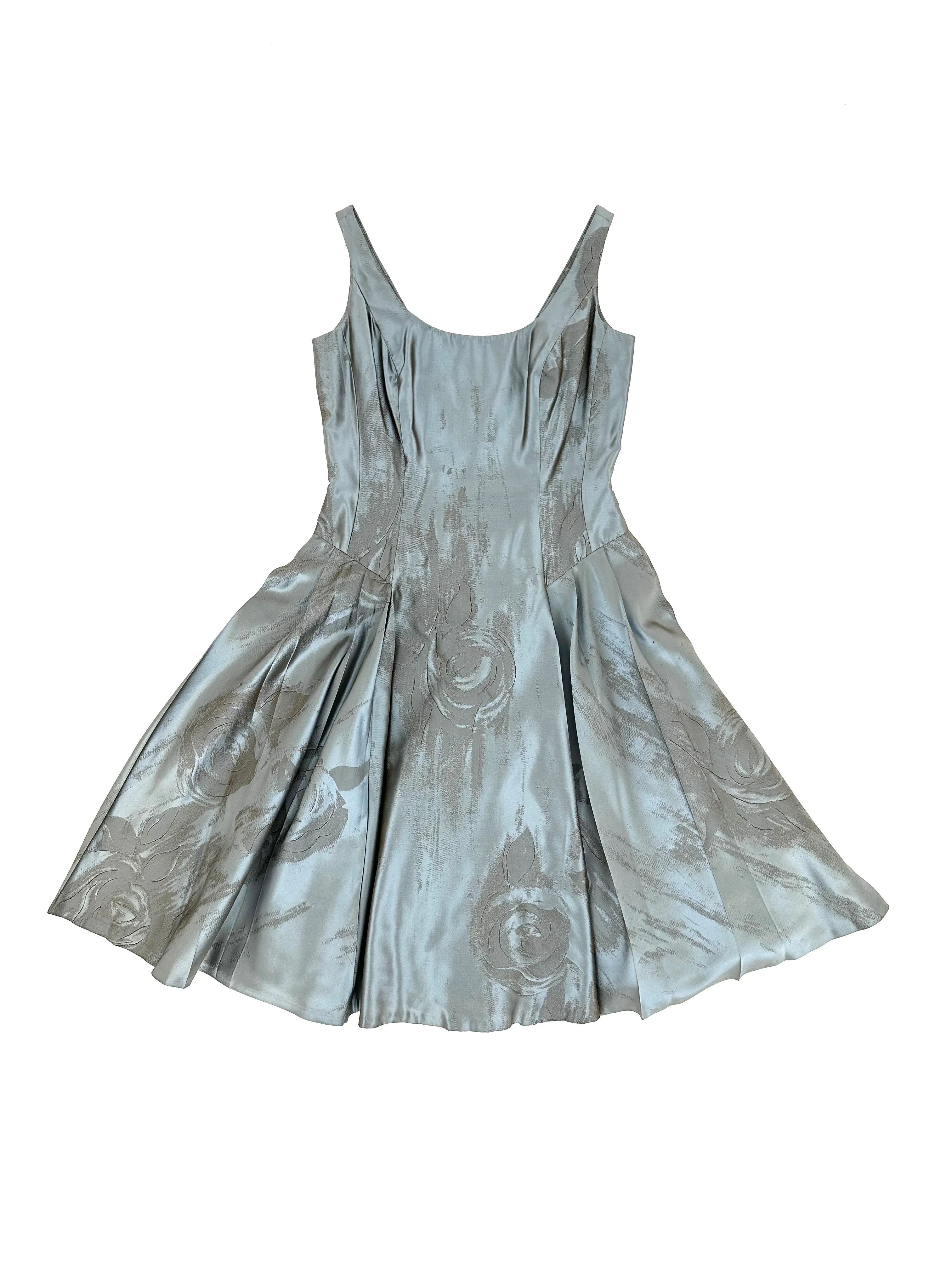 Carmen Marc Valco Satin Jacquard Dress