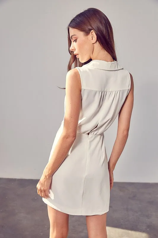 CASEY V-NECK COLLAR DRESS