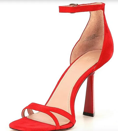 Celina Red Ankle Strap Heels