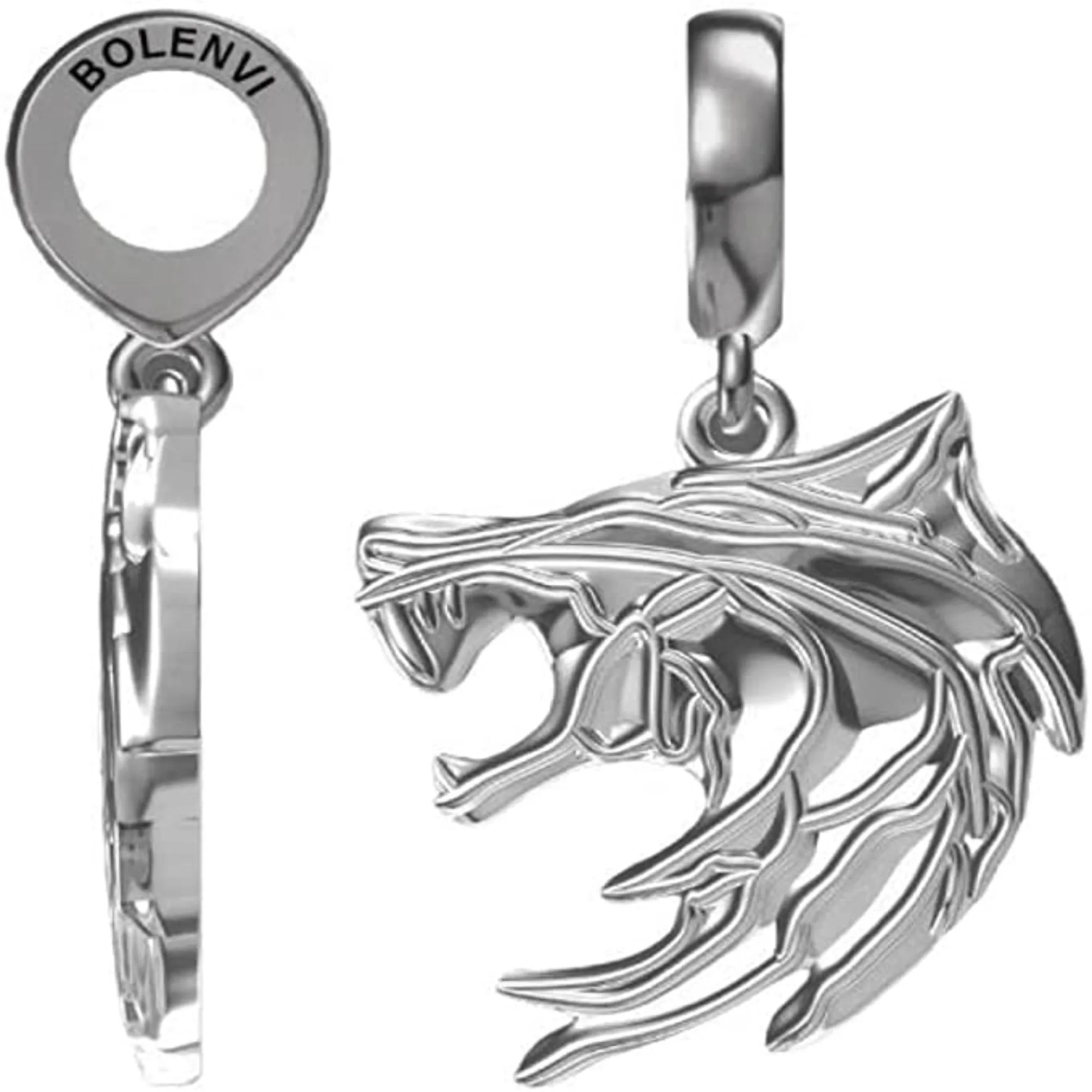 Celtic Wolf Fenrir Viking Dangle Pendant Charm