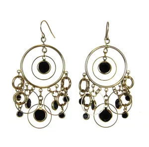Chandelier Circle Gold Earrings