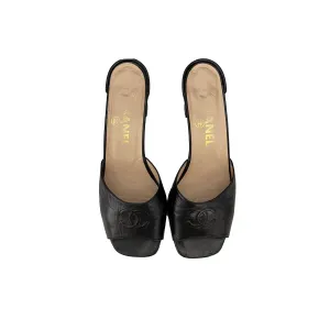 Chanel Black Block Heels