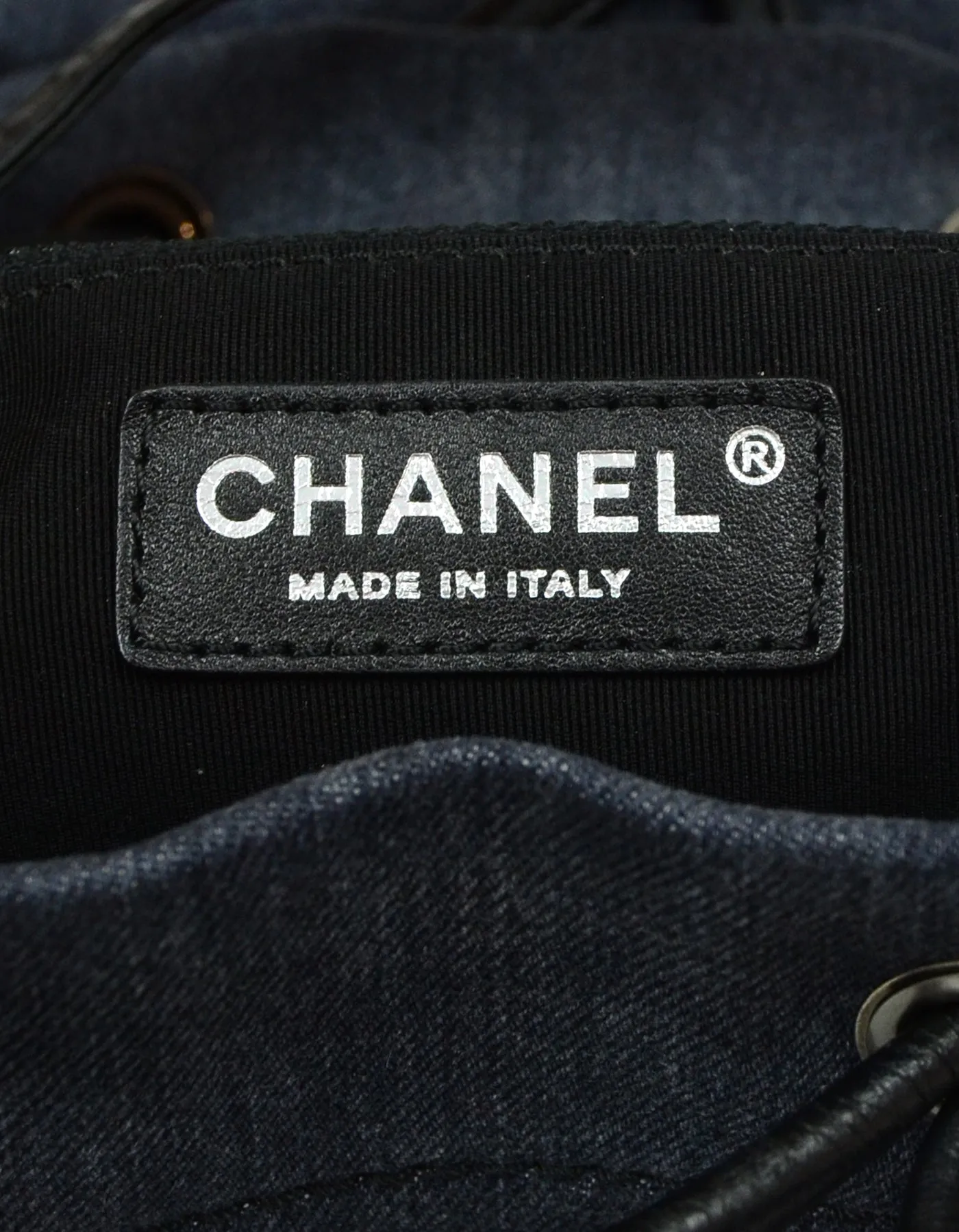 Chanel Blue Denim 2017 Drawstring Convertible Backpack Bucket Bag
