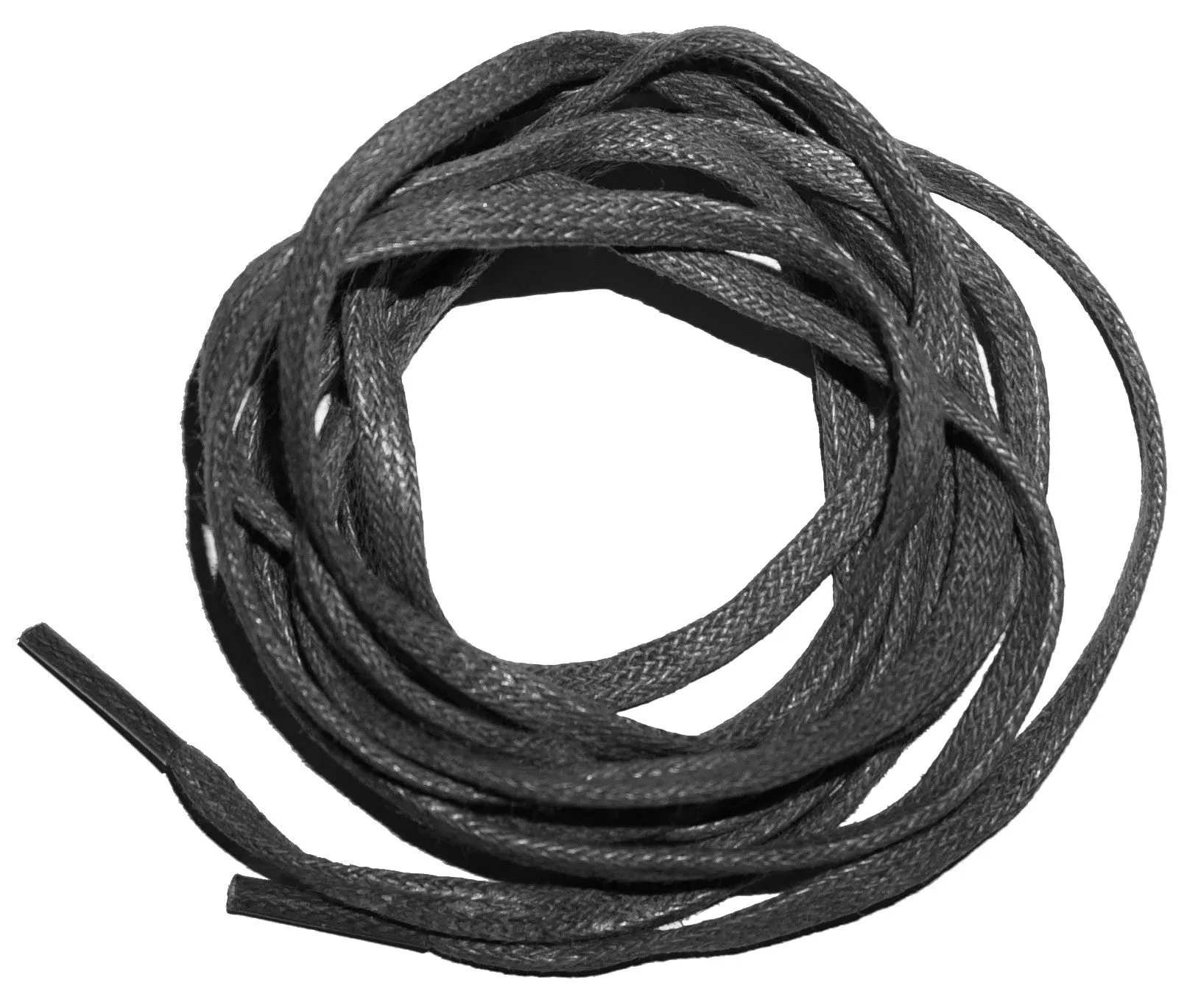 [Charcoal Grey] - Thin Flat Waxed Cotton Shoelaces