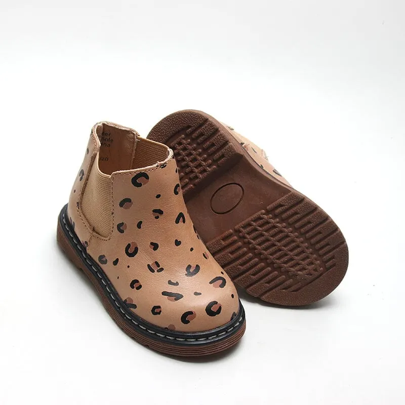 Cheetah Chelsea Boots - US Size 4-12 - Hard Sole