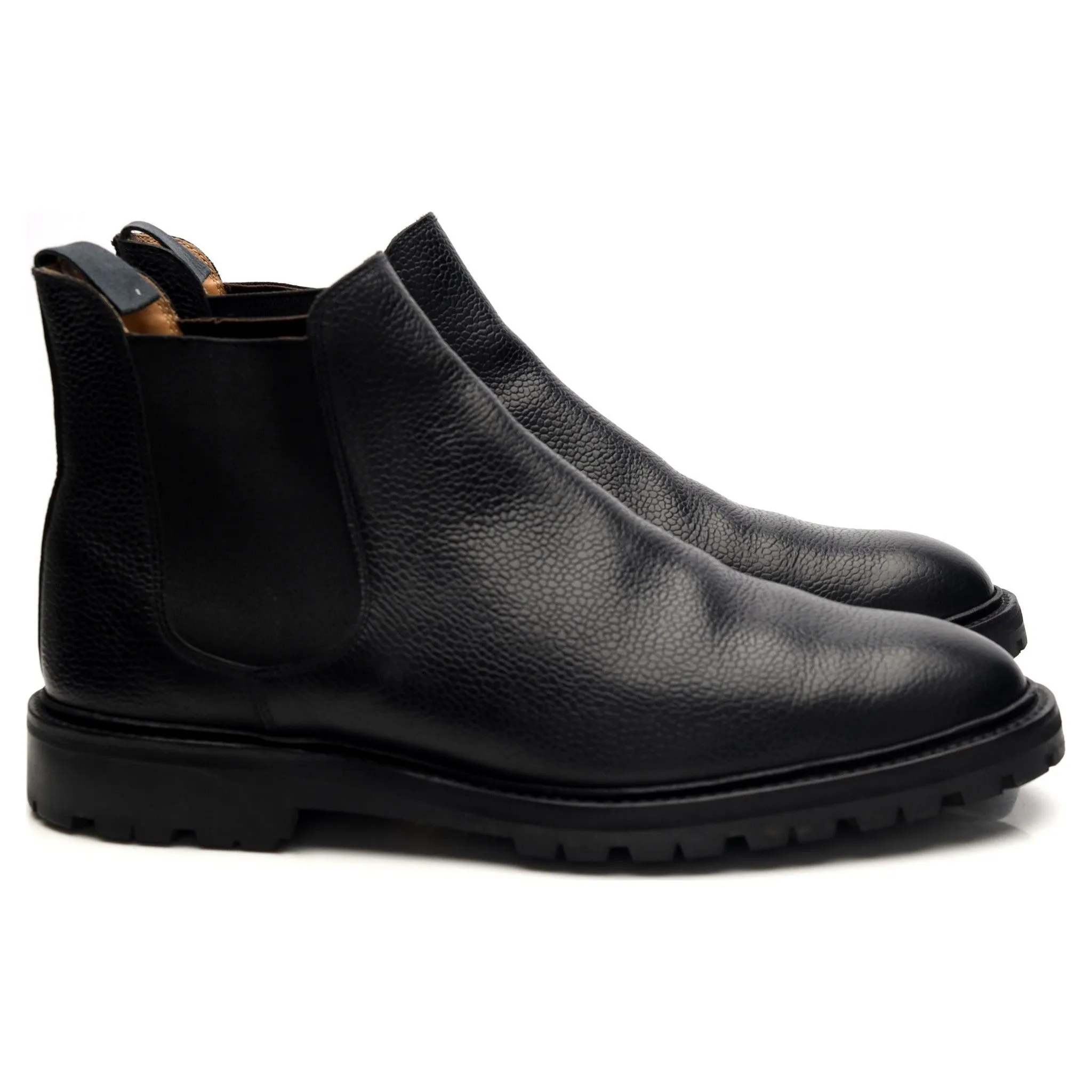 'Chelsea 11' Black Grain Leather Chelsea Boot UK 8 E