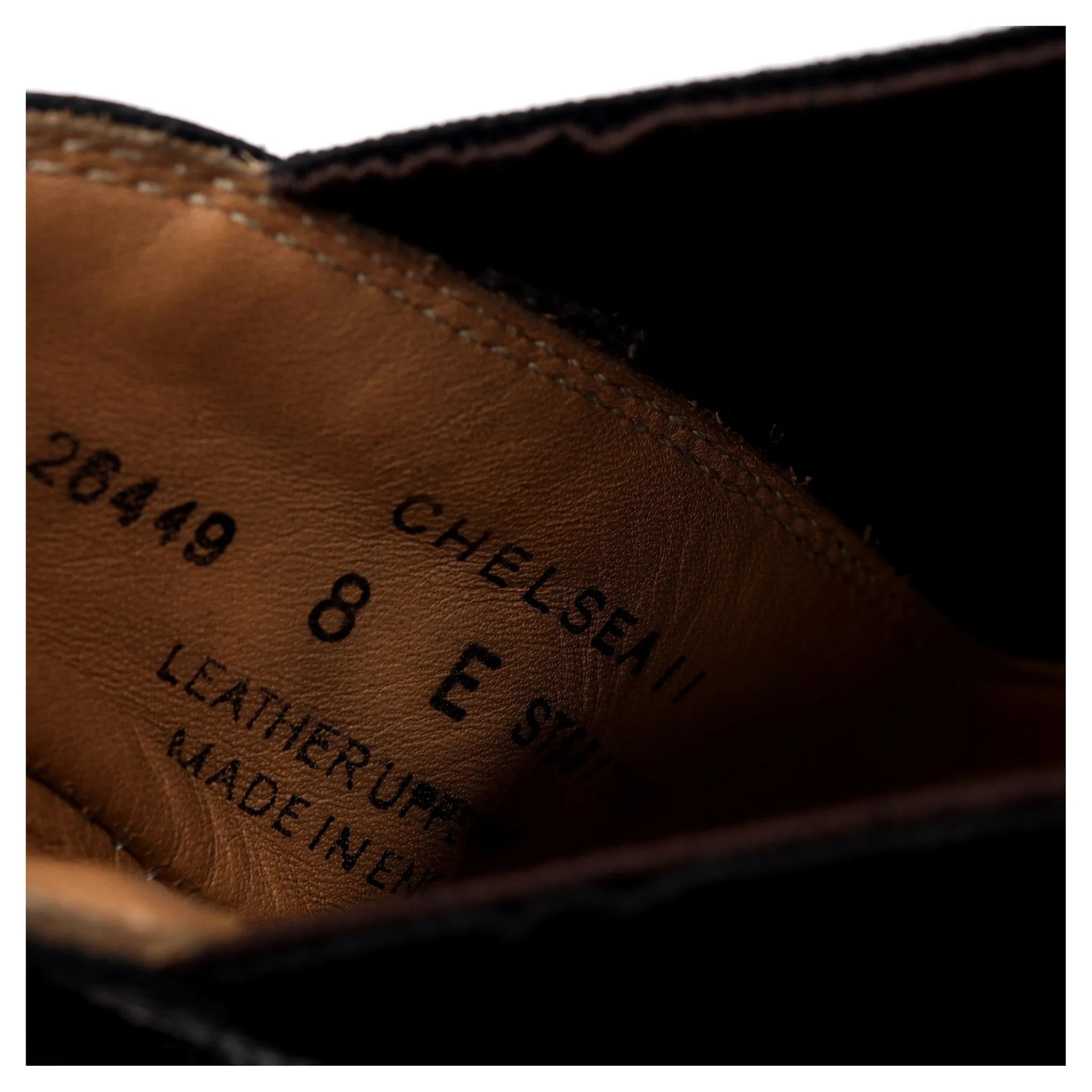 'Chelsea 11' Black Grain Leather Chelsea Boot UK 8 E