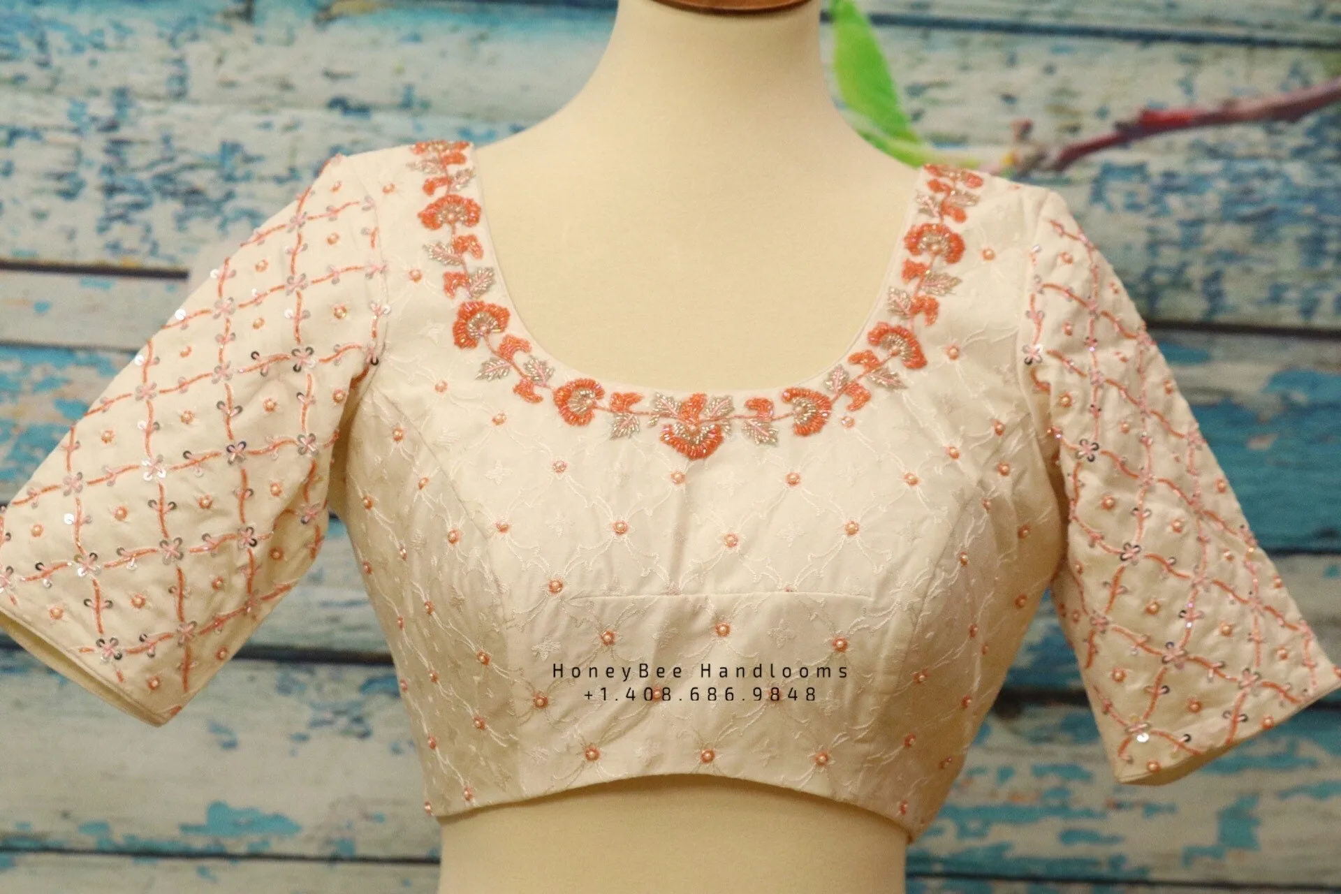 Chikenkari Blouse |Zardhosi Work Blouse | saree stitched Blouse | Bollywood Blouse| Maggam Work Blouse | ZARI Blouse | HoneyBee Handlooms