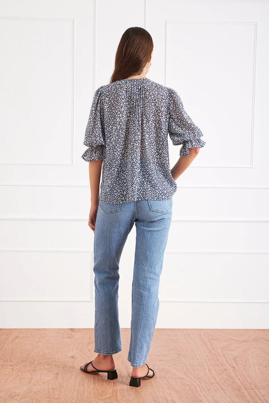 Chloe Shirt in Navy Vintage Bloom