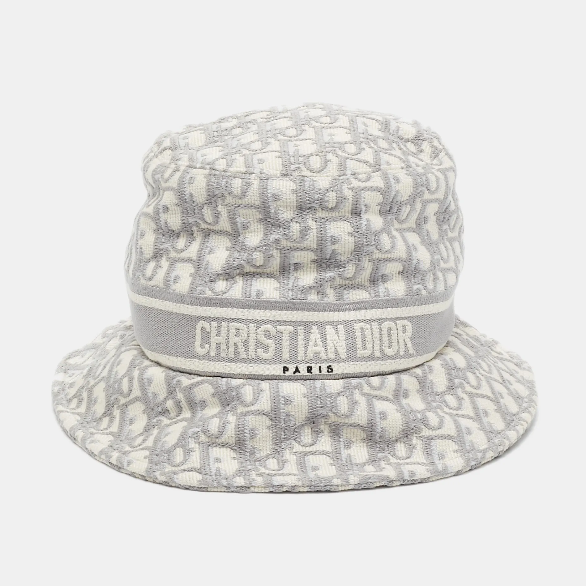 Christian Grey Oblique Jacquard Bucket Hat