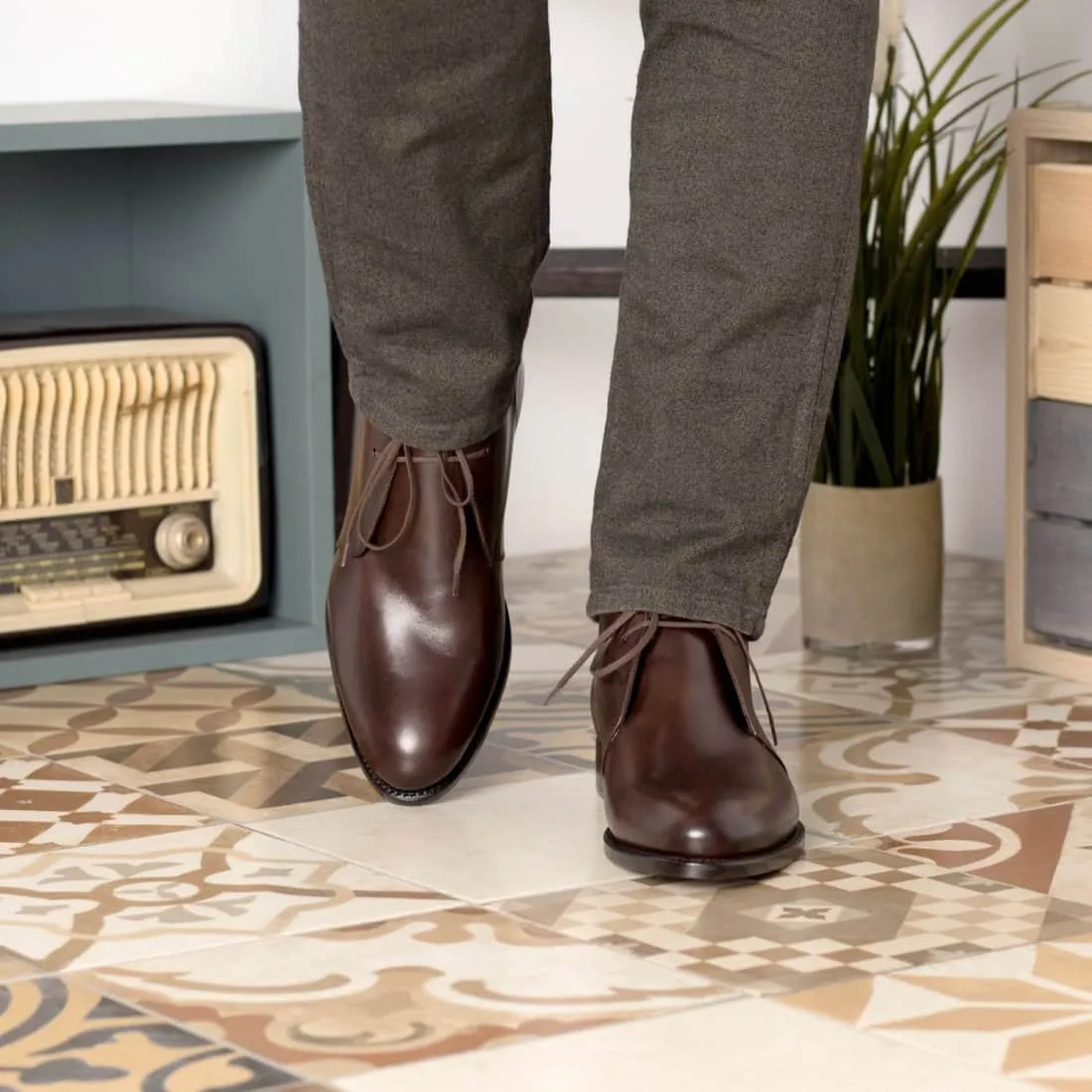 Chukka Boots en cuir marron